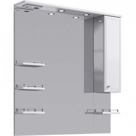 Зеркальный шкаф Aqwella Барселона 100 Ba.02.10 с подсветкой Белый