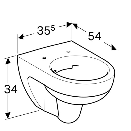 Унитаз подвесной безободковый Geberit Renova Nr. 1 203050000 без сиденья