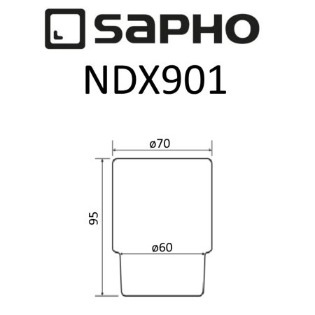 Стакан для ванной Sapho X-ROUND NDX901 белый