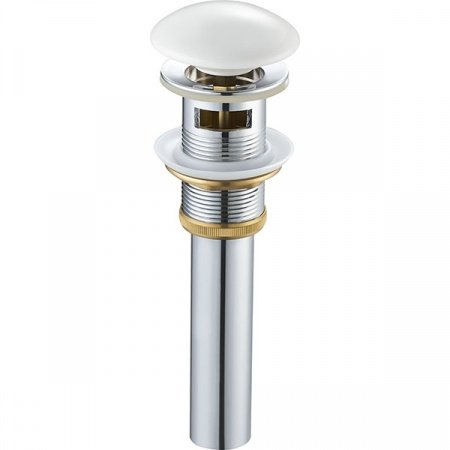 Донный клапан SantiLine SL-101 с переливом белый