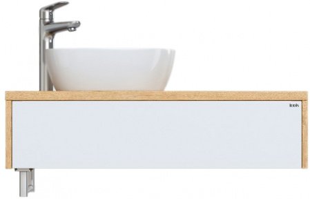 Тумба с раковиной Iddis Torr 80 подвесная Белая Дуб