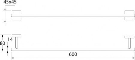Полка для полотенец Iddis Edifice EDISB10i49 Хром