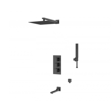 Душевая система встраиваемая с термостатом D&K Bayern.Liszt DA2515605A04, черный