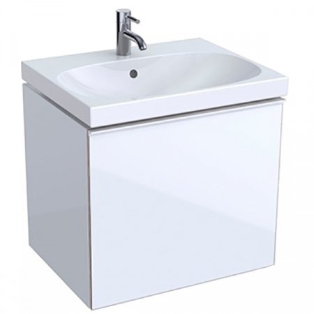 Тумба под раковину Geberit (Keramag) Acanto 60 подвесная Белое стекло