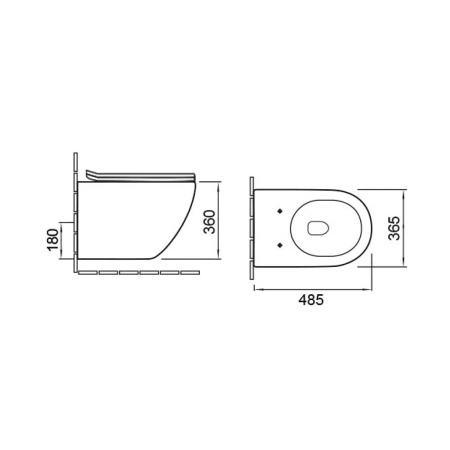 Унитаз подвесной безободковый Vincea Globo VT1-14SMG серый матовый, с сиденьем микролифт