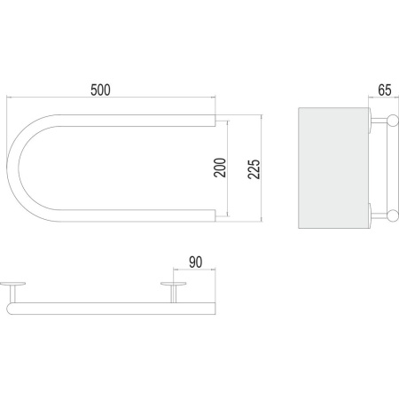 Полотенцесушитель электрический Terminus П-обр 50х20