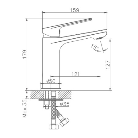 Смеситель для раковины Haiba HB10533-3, пепельный