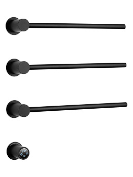 Полотенцесушитель электрический встраиваемый WONZON & WOGHAND HAMBURG, Черный матовый (WW-AL313-MB)