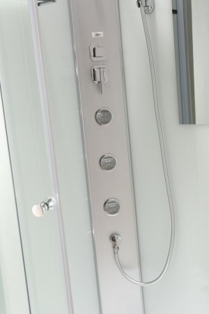 Душевая кабина Black&White G5701 90x90x225 профиль белый, стекло прозрачное