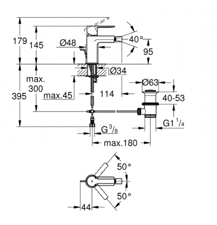 Смеситель для биде Grohe Lineare 33848001 хром