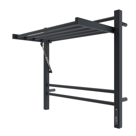 Полотенцесушитель электрический с полкой Terminus Горизонт П8 60х60 КС, черный муар