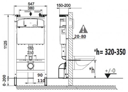 Унитаз с инсталляцией подвесной Roca The Gap 893104100 с горизонтальным выпуском