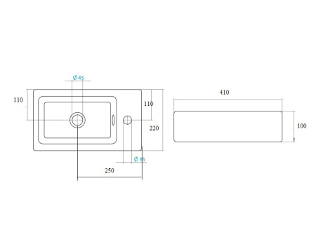 Раковина Bronze de Luxe 2460, белый