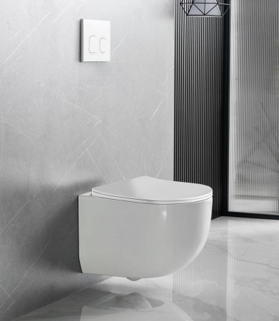 Унитаз подвесной безободковый Vincea Globo VT1-52T белый, с сиденьем микролифт