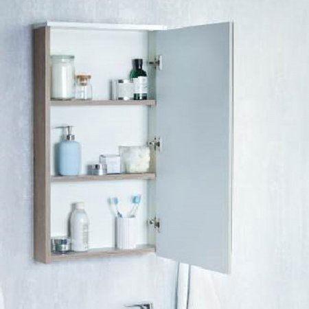 Зеркальный шкаф Акватон Эмма 46 1A221802EAD80 Белый Дуб навара