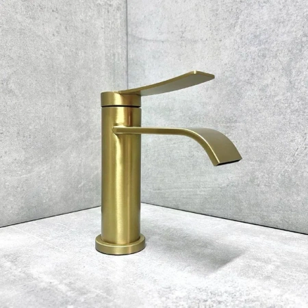 Смеситель для раковины BELZ B10812-5, золото матовое