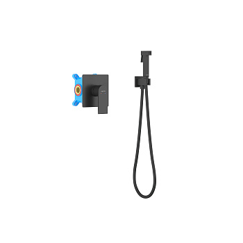 Гигиенический душ со смесителем Aquatek Лира AQ1419MB черный матовый