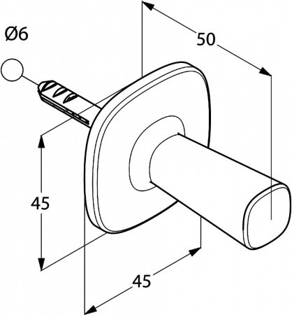 Крючок Kludi Ambienta 5398405 Хром