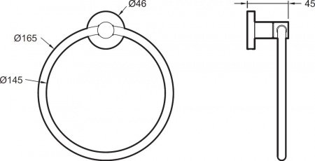 Кольцо для полотенец Jacob Delafon Classique E77822-CP Хром