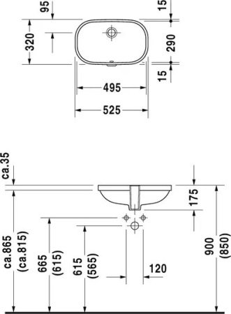 Раковина Duravit D-code 0338490000 Белый
