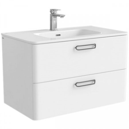 Тумба с раковиной Iddis Brick 80 подвесная Белая