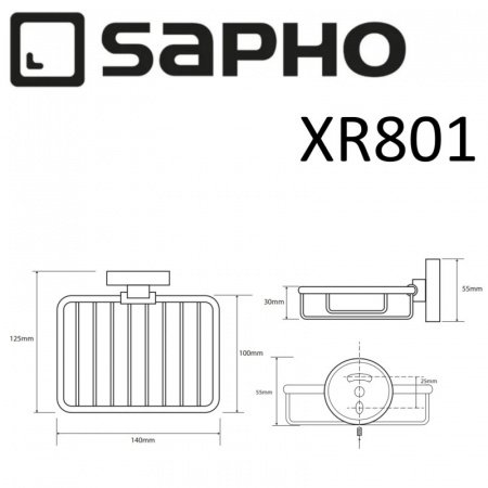 Мыльница Sapho X-ROUND XR801 хром