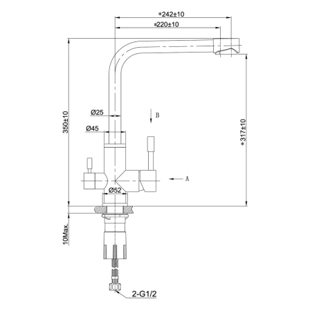 Смеситель для кухни Lemark Expert LM5061GMN графит