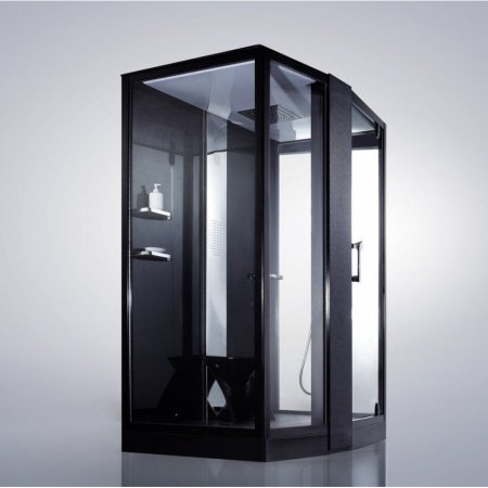 Душевая кабина Orans 89102LB 150x100x220 профиль черный, стекло прозрачное