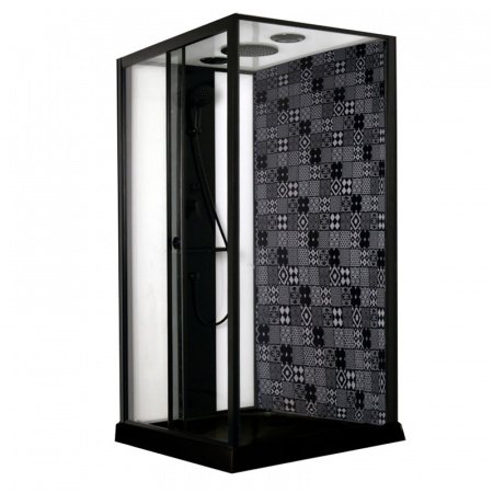 Душевая кабина Esbano Black ESKBB1280СKR 120x80x210см, профиль черный матовый, стекло прозрачное