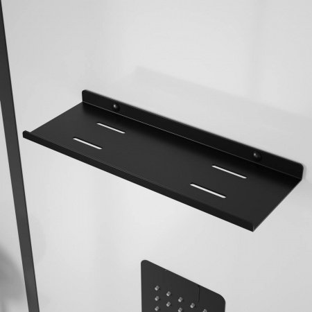 Душевая кабина Black&White G8028 115x90x215 профиль черный матовый, стекло прозрачное