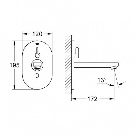 Смеситель для раковины Grohe Eurosmart Cosmopolitan E 36315000 хром