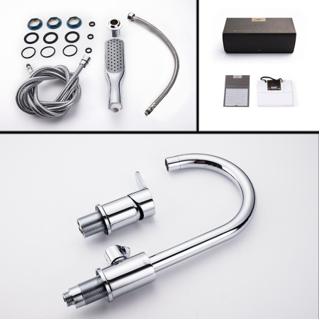 Смеситель на борт ванны D&K Rhein DA1394901, хром