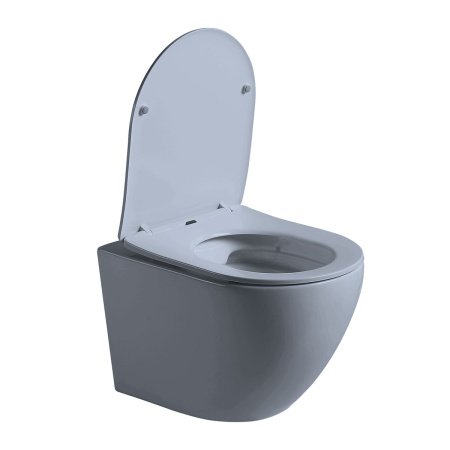Унитаз подвесной безободковый Vincea Globo VT1-14SMO океан матовый, с сиденьем микролифт