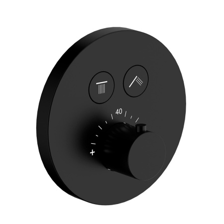 Встраиваемая душевая система с термостатом AQUAme AQM8403MB черный матовый