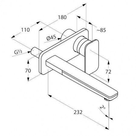 Смеситель для раковины Kludi E2 492450575 хром