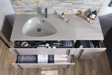 Тумба под раковину-чашу Jacob Delafon Nouvelle Vague 100 подвесная Белый глянец