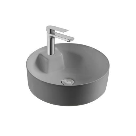 Раковина накладная 40см Aquatek Европа AQ5212-MG серый матовый