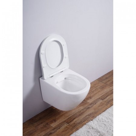 Унитаз подвесной Esbano AZALEA белый, с сиденьем микролифт