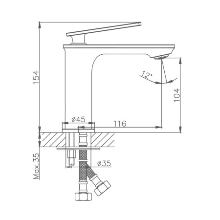 Смеситель для раковины Haiba HB10589, хром