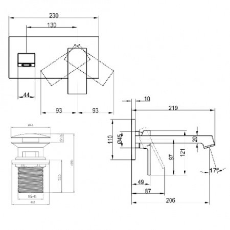 Смеситель для раковины Villeroy & Boch Classic TVW10111211061 хром