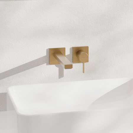 Смеситель для раковины Hansgrohe Tecturis E 73051140 бронза шлифованная