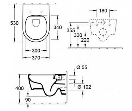Унитаз подвесной Villeroy & Boch Avento 5656RS01 сиденье микролифт тонкое