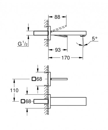 Смеситель для раковины Grohe Eurocube Joy 19997000 хром