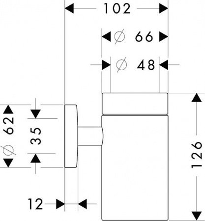 Стакан для зубных щеток Hansgrohe Logis 40518000 Хром