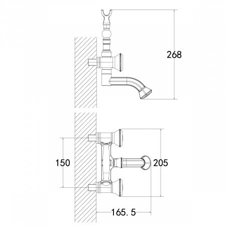 Смеситель для ванны с душем Lemark Jasmine  LM6614B бронза