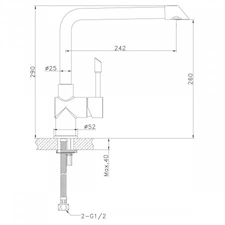 Смеситель для кухни Lemark Expert LM5074S матовый