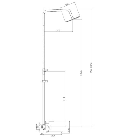 Душевая система Haiba HB24801, сталь