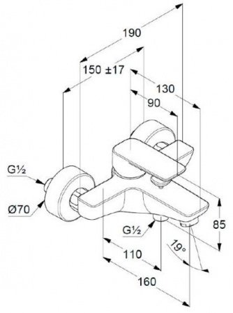 Смеситель для биде Kludi Pure&Style 406810575 хром