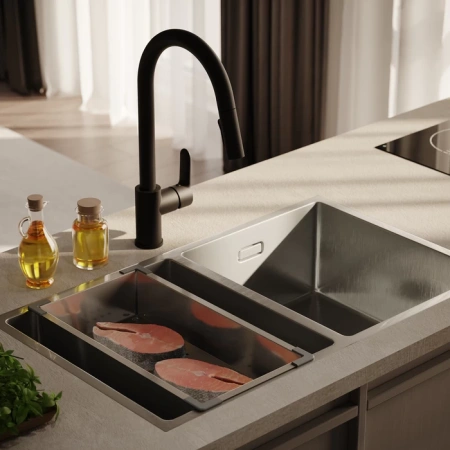 Смеситель для кухни IDDIS Cuba CUBBLP0i05 черный матовый