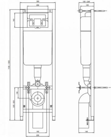 Инсталляция для подвесных унитазов Ideal Standard W3710AA хром глянцевый